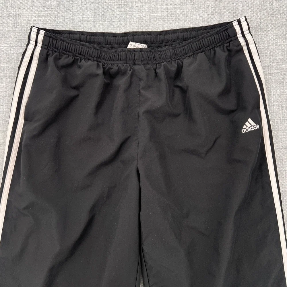 Adidas Three Stripe Track Pants Men XL Black White Athletic Soccer Y2K Blokecore